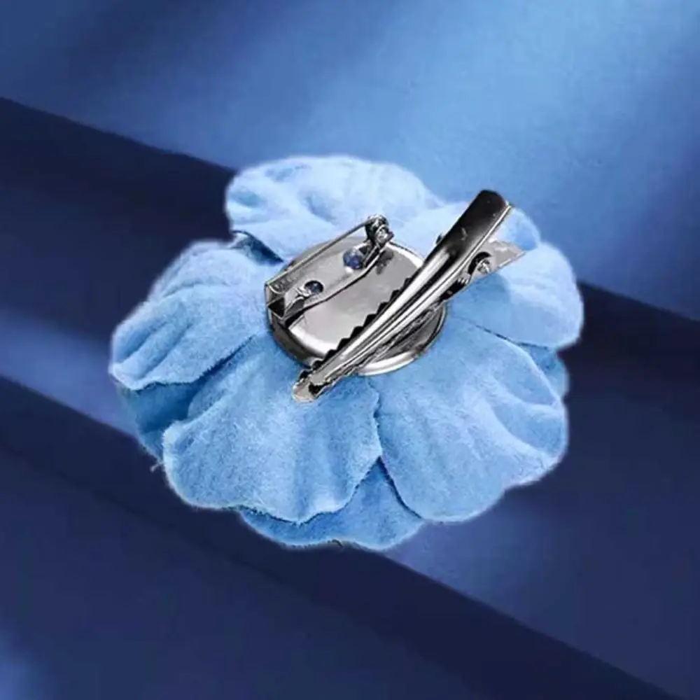 Broche de flores de tela de moda, alfiler de flores artificiales hecho a mano, decoración de boda, tocado de mujer, versión coreana