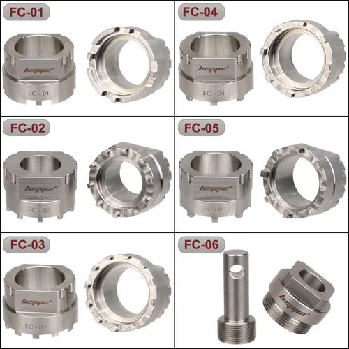 Imagen 2 del producto Herramienta de extracción de manivela de bicicleta HEPPE, anillo de bloqueo de araña de manivela, llave de instalación y extracción para manivelas ROTOR/Cannondale/S-work/SI/FSA/SRM