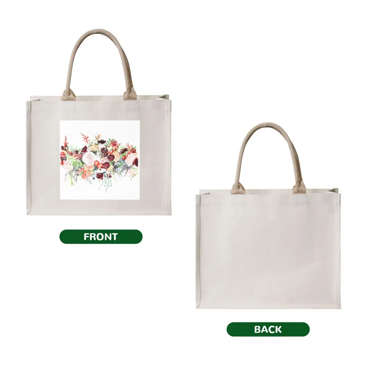 Inspired Original Watercolor Tote Bag Women's shopper bag cute pouch bag Reusable bags