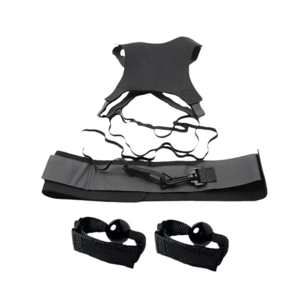 1 Set Sports Practice Tool Volleyball Spike Trainer Serving Soccer Football Kick Belt Adjustable Elastic Training Aid
