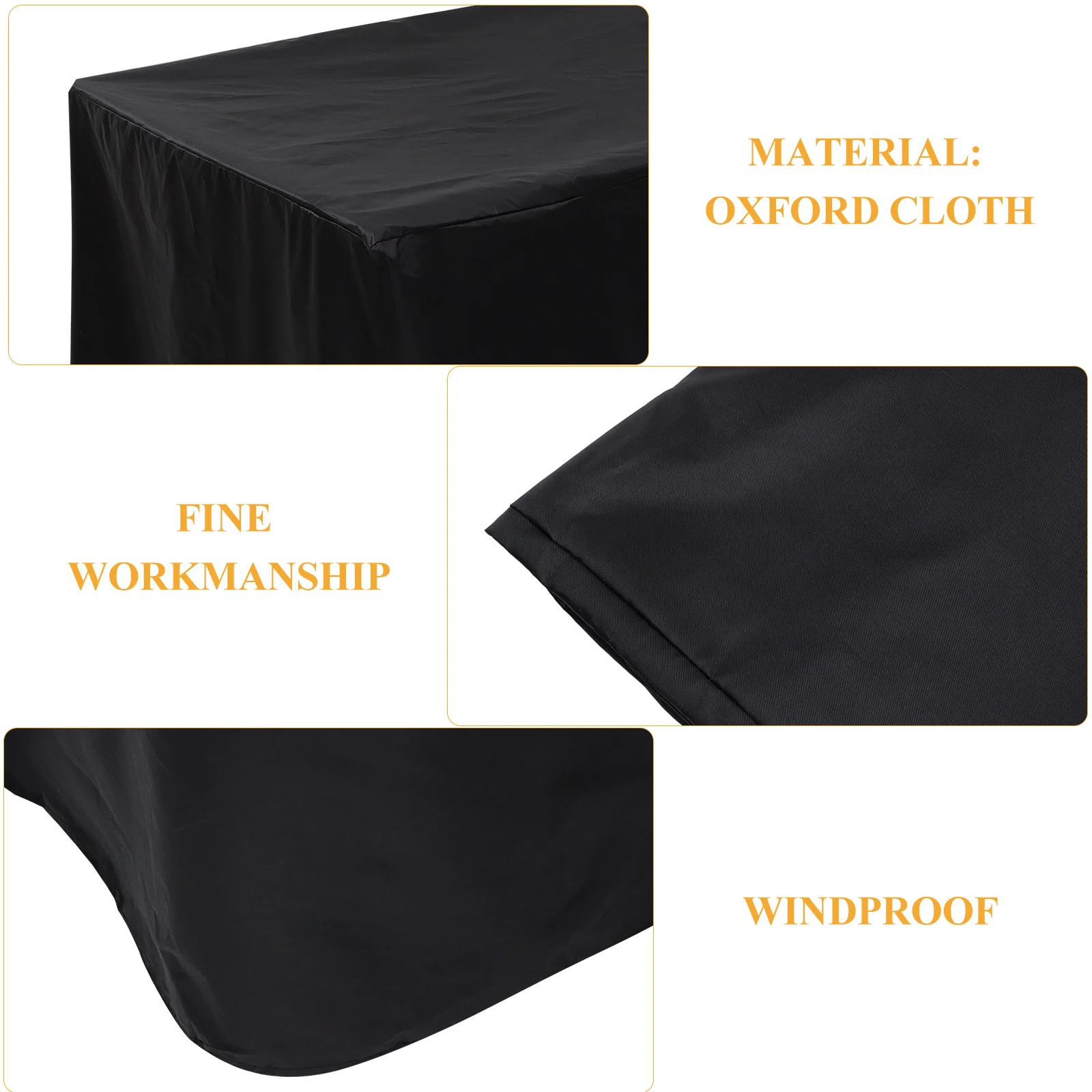 

Waterproof Dust Garden Furniture Cover Black Outdoor Patio Protector Long-Lasting Gentle Material Easy Storage Cost-Effective
