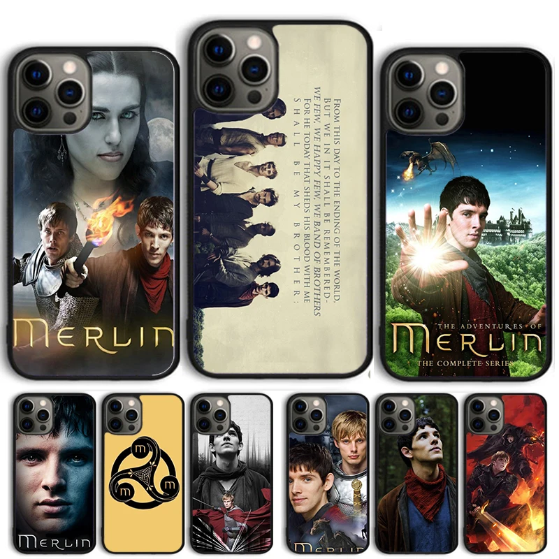 TV Series Merlin Phone Case Cover For iPhone 15 16 11 13 14 Pro Max 12 mini Plus X XS Max XR Fundas