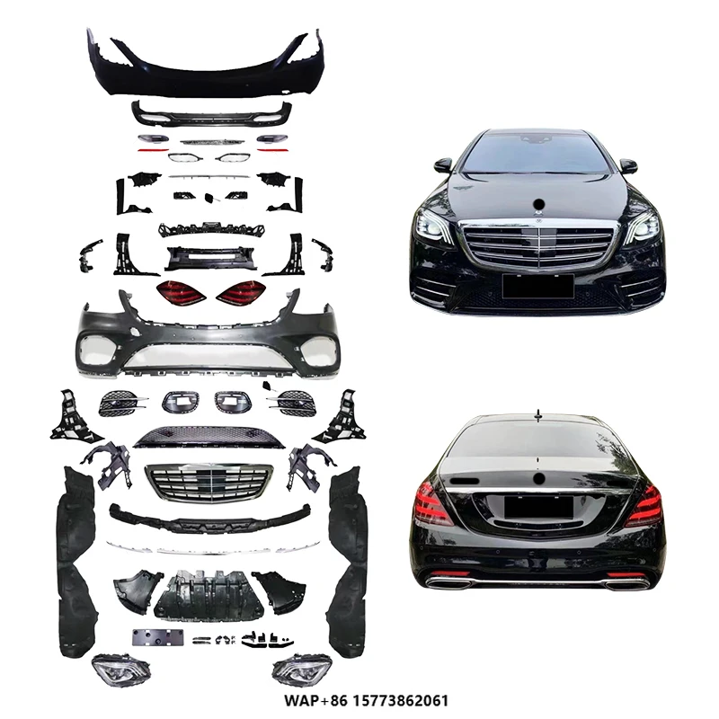 

W222 2013-2018 Car Upgrade Kit 2019 S450 Sport Body Including Front Rear Headlights Taillights Fog for M-Bz S-Class