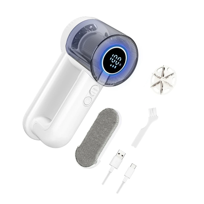 ファブリックシェーバー 電動糸くずリムーバー 充電式糸くずシェーバー セーターデフザーで毛玉を除去 3モード LEDディスプレイ