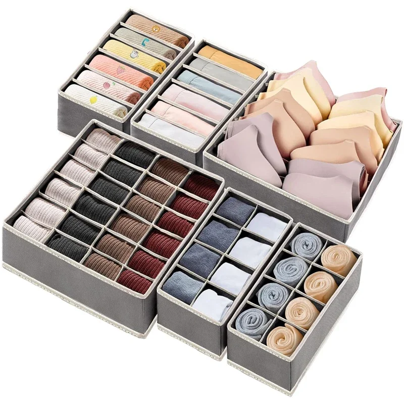 

Organizer For Underwear Socks Bra Pants Scarf Tie Storage Box Wardrobe Drawer Organizers Foldable Case For Underwear Organizer