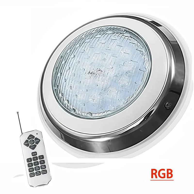 12W 18W 24W RGB LED Swimming Pool Light IP68 Waterproof AC/DC12V Outdoor RGB UnderWater Light Pond LED Piscina Luz Spotlight