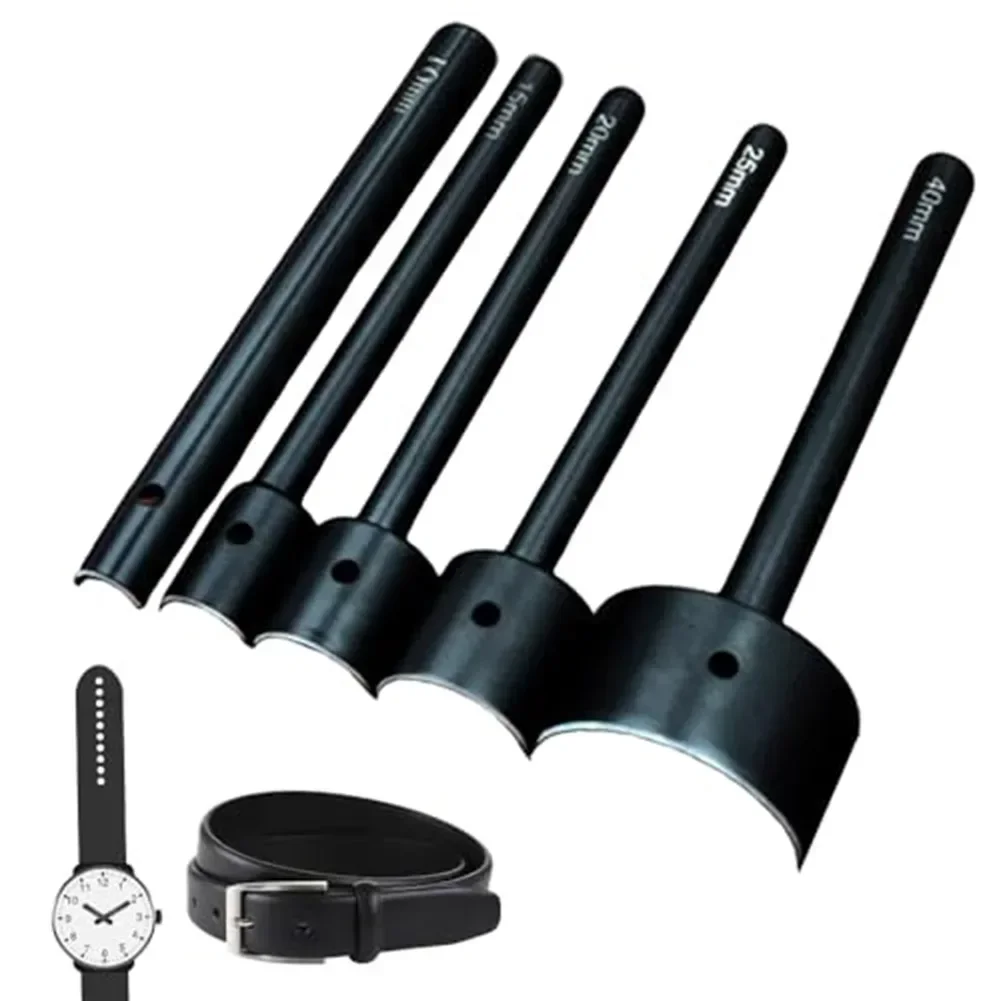1pc Semi-Circular Hole Punch Half Round Black Hole Punch 10/15/20/25/40mm Steel Hole Punch For Belts Wallets Leather Crafts