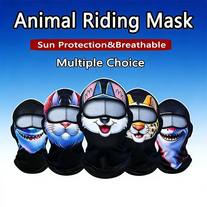 Motorrad-Gesichtsmaske aus Eisseide, Sonnenschutz, Balaclava-Maske, atmungsaktiv, Anti-UV, für Fahrrad, Radfahren, Nackenschutz, Gesichtsbedeckung
