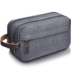 Foldable Hanging Men's Travel Large Capacity Promotional Toiletries Storage Bag Oxford Cloth Waterproof Makeup Bag Double Layer