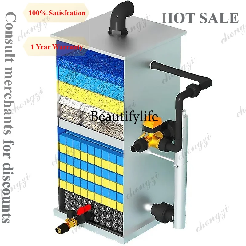 A81 Lmm automatic fish pond filter device intelligent pressure buried water circulation system