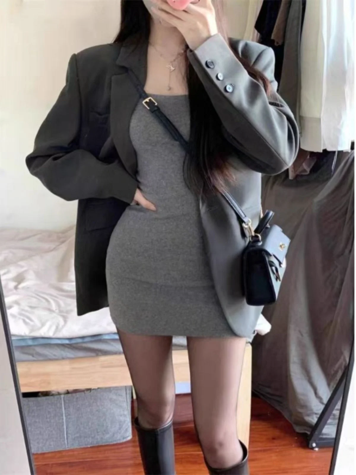 Ele ey Suit Jaet Cappotto da donna allentato casual dimagrante Design Primavera 2025 Faion Cappotto capispalla fem di piccole dimensioni