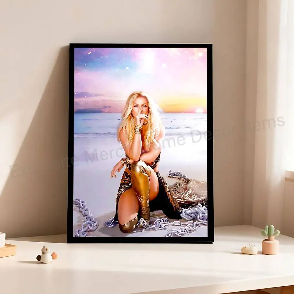 Pop Princess B-Britney Spears Glory Poster DIY Vintage Movie Poster Wall Art Painting Study Stickers Wall Painting