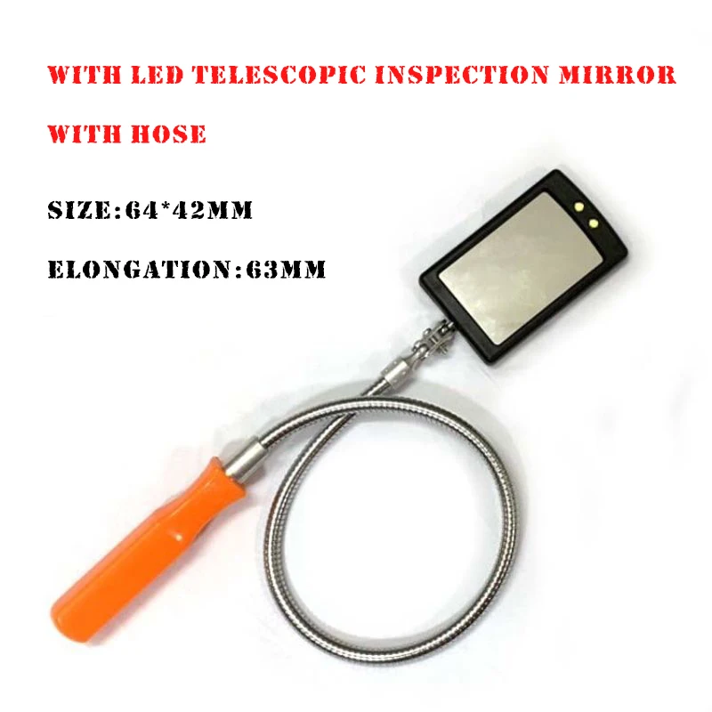 Auto LED Light Extendible Inspection Mirror Endoscope Car Chassis Angle View Automotive Telescopic Detection Tool Equipment