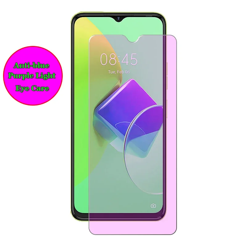 For Tecno Spark 20 20C 10 10C 9 9T Pro Anti blue Purple Light Ray Eye Care Tempered Glass 9H Screen Protector Film