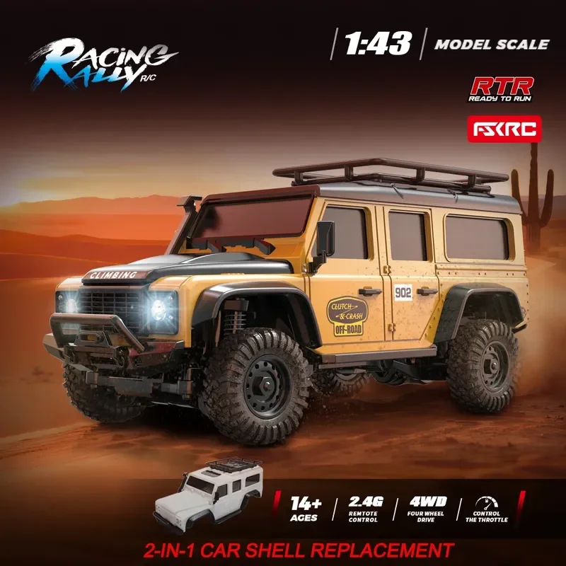 Hot-Selling Product 1:43 Mini Drift Car 4WD Remote Control Off Road Car R4301-4312  RC Climbing Car 2-In-1 Car Shell Boy Toy RTR