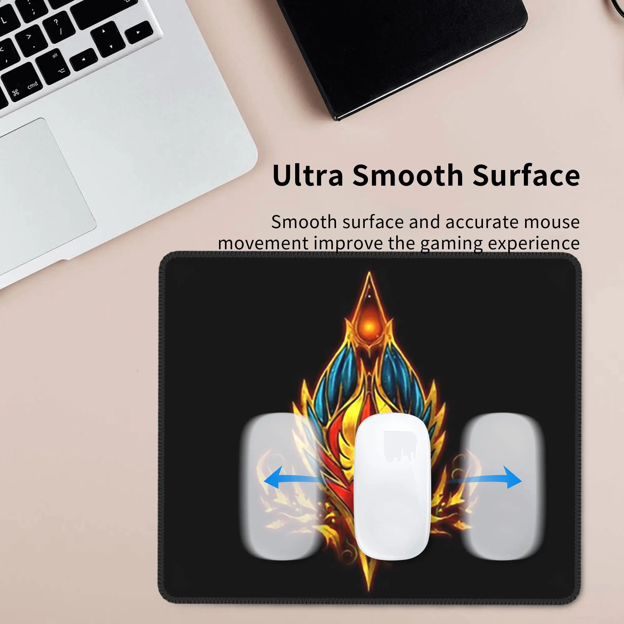 ブラッドエルフクレストマウスパッドコンピュータキーボードマウスマットゲーム PC ラップトップデスクマットオフィスアクセサリーテーブルマット