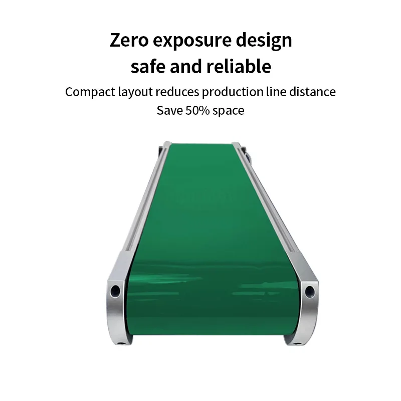 Desktop Small Conveyor Belt Assembly Line Conveyor Belt CNC High-efficiency Green Smooth PVC Material Sturdy Durable