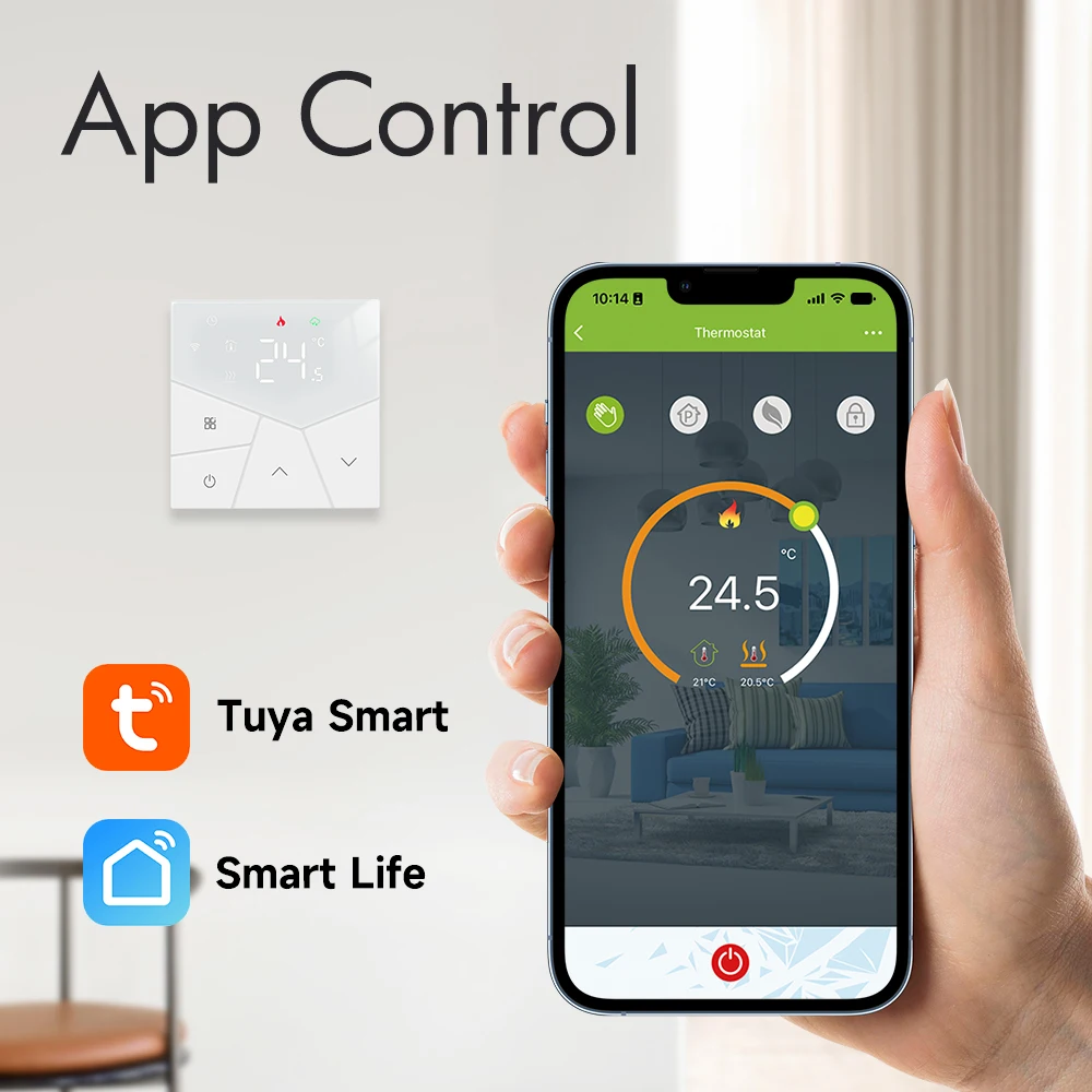 Beok Tuya Wifi Thermostat  Smart Temperature Regulator Gas Boiler/Electric/Water Floor Heating Work with Google Home Alexa