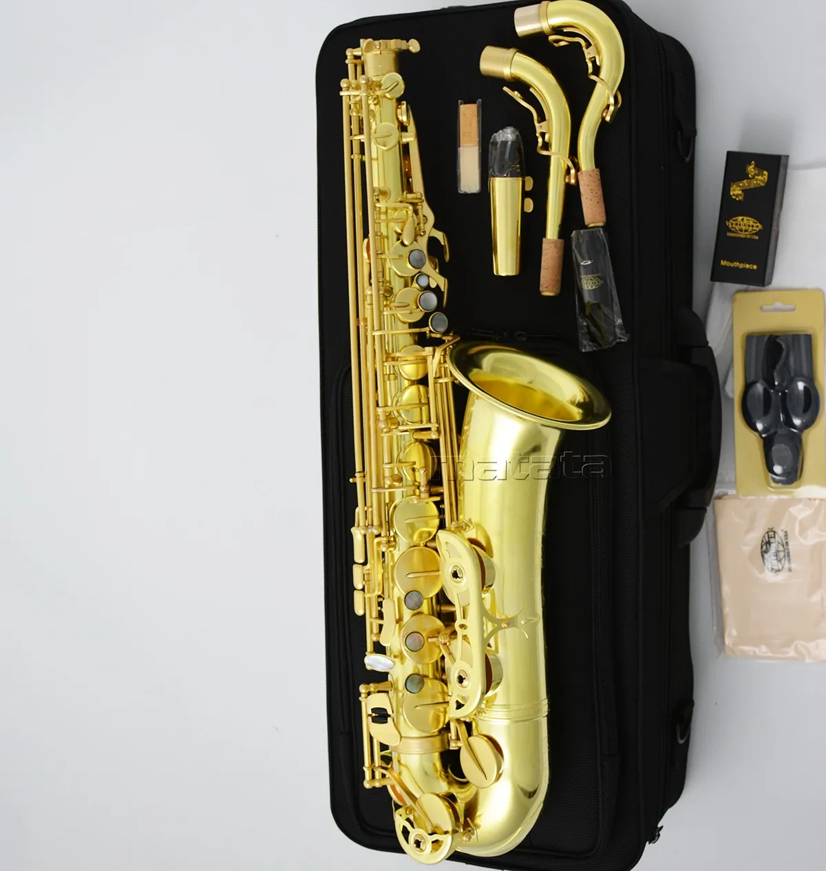 Fast Ship Quality Unlacquer C Melody saxophone Bare Brass Sax W/ straight and curved NecK