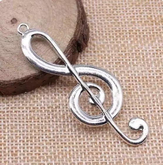 

2pcs 61x22mm musical note design Charms For Jewelry Making HWEF3820