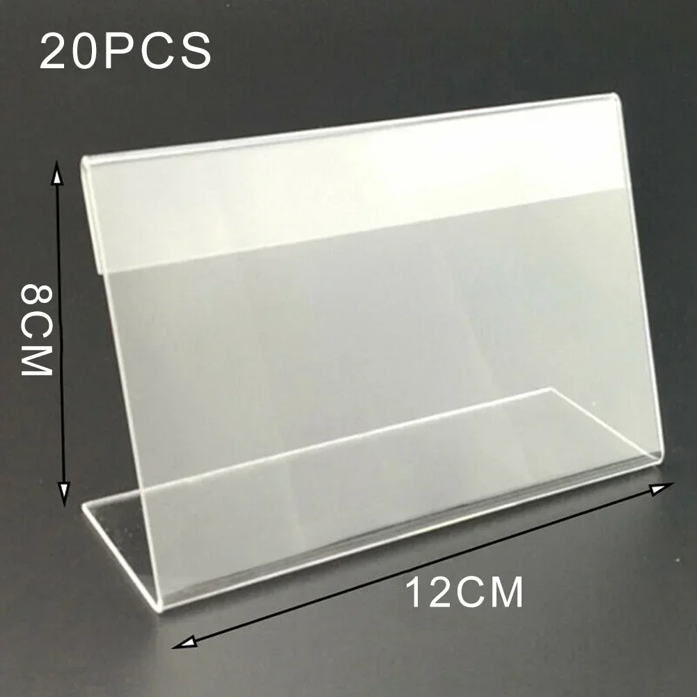 Bracket Price Tag Stand Name Card Office Reusable Sign Transparent Conference For Poster Rack L Shape Label Stand