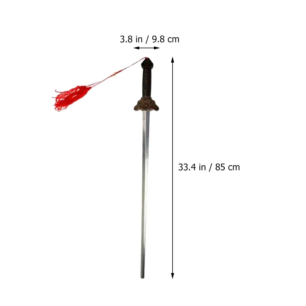 Telescopic Sword Chinese Tai Chi Sword Outdoor Sports Toy Classic Tassel Sword Performance Carving Prop Decoration Accessories