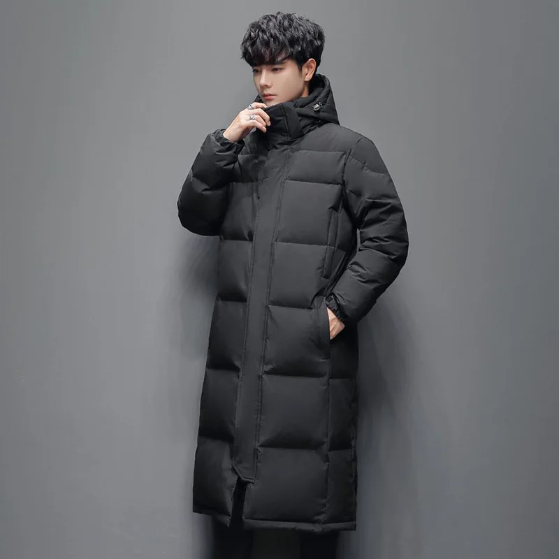 

Big Size Men's Parkas Clothing Long Loose Casual Trend Man Hooded Plus Size JacketWinter Jacket Men Mid Length Windproof Parkas