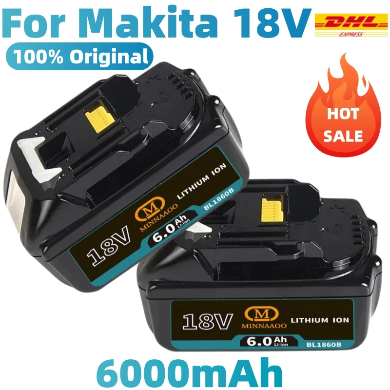 

Original 6Ah/5Ahfor Makita 18V Battery for makita 18v tools battery BL1830B BL1850B BL1860B BL1815 BL1840 Replacement Battery