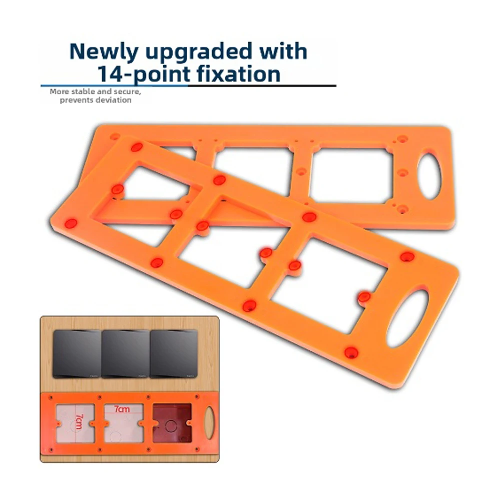 Wood Board Grooving and Marking Template with Ear Design for Efficient Installation and Reduced Preparation Time