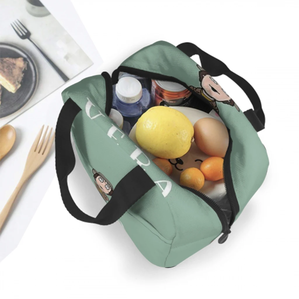 Vera Portable Lunch Bag Food Thermal Box Durable Cooler Lunchbox with Shoulder Strap Picnic Bag Office