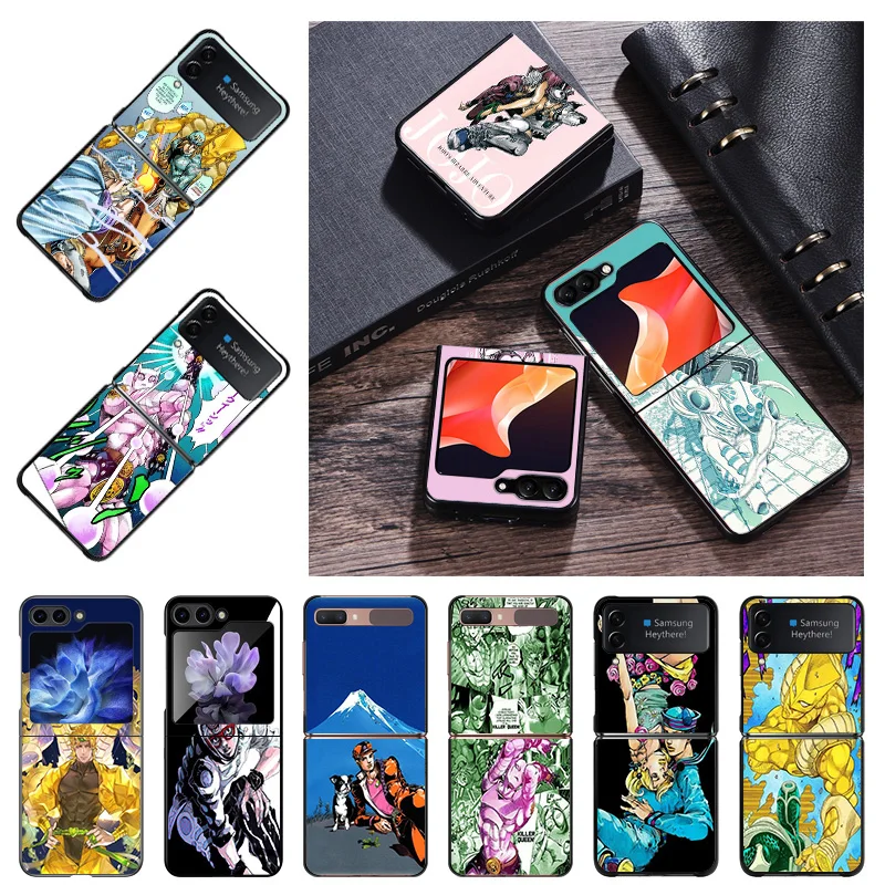 Hard Phone Cases Luxury JoJo's Bizarre Encyclopedia Cover for Samsung ZFlip6 5G Galaxy Z Flip5 Flip4 Flip 6 5 4 3 Shell Fundas