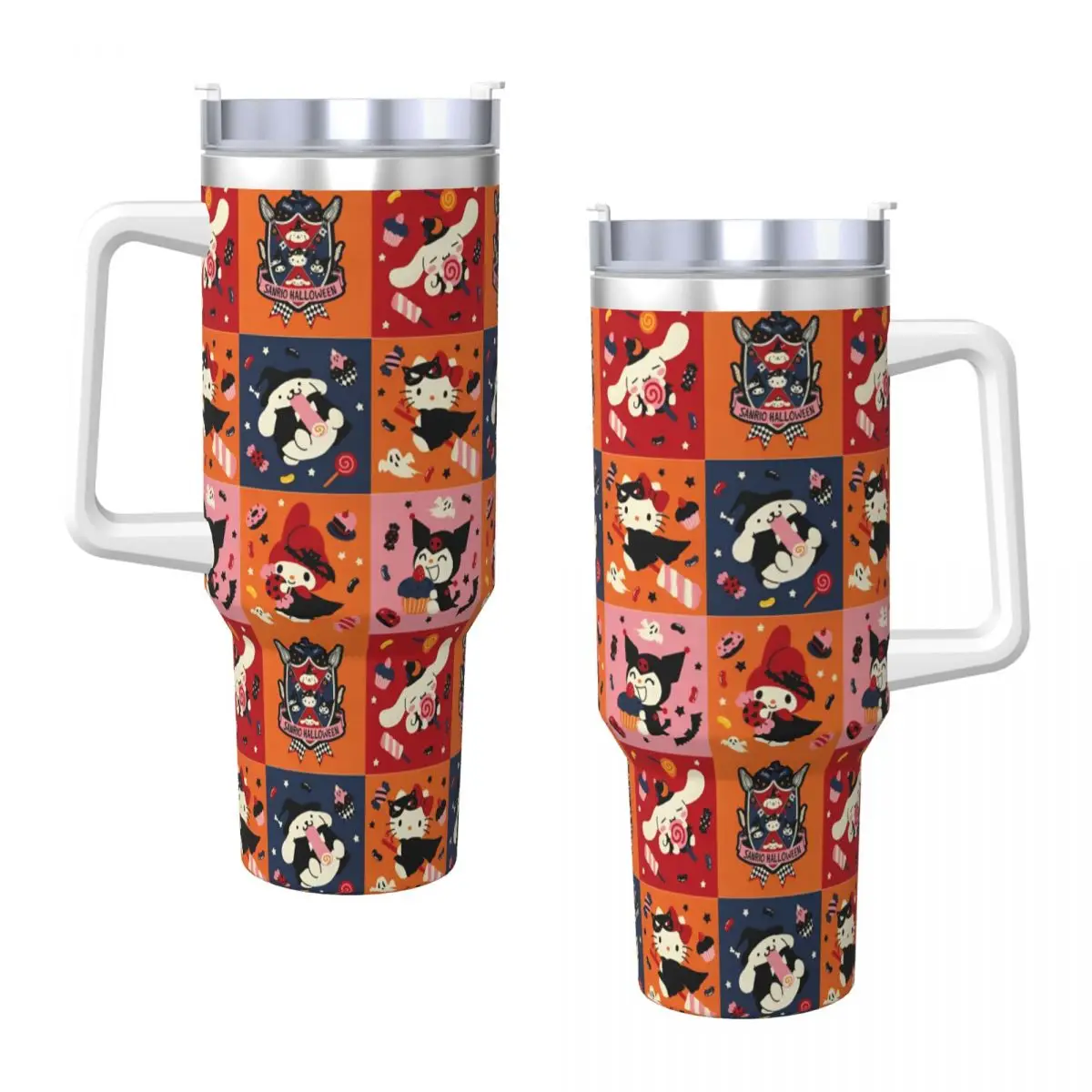 Kuromi Sanrio Halloween Tumbler Cold Drink Water Bottle Heat Preservation Stainless Steel Coffee Mug Custom DIY Travel Mugs Cup