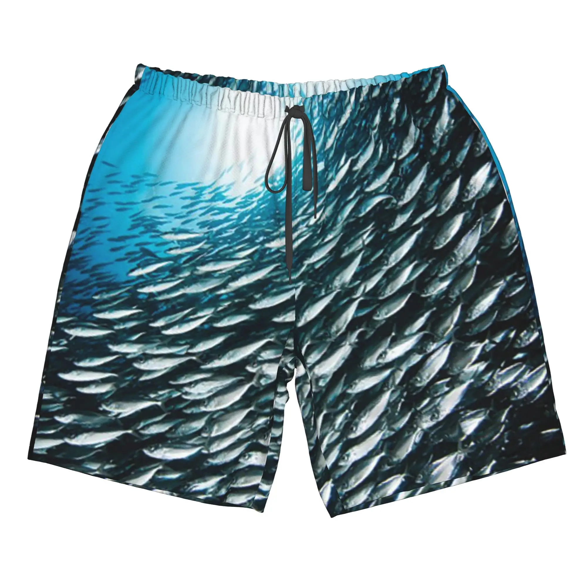 A Shoal Of Sardine Pattern Underwater Trunks Beach Board Shorts Casual Quick Dry Swim Summer Men Pants