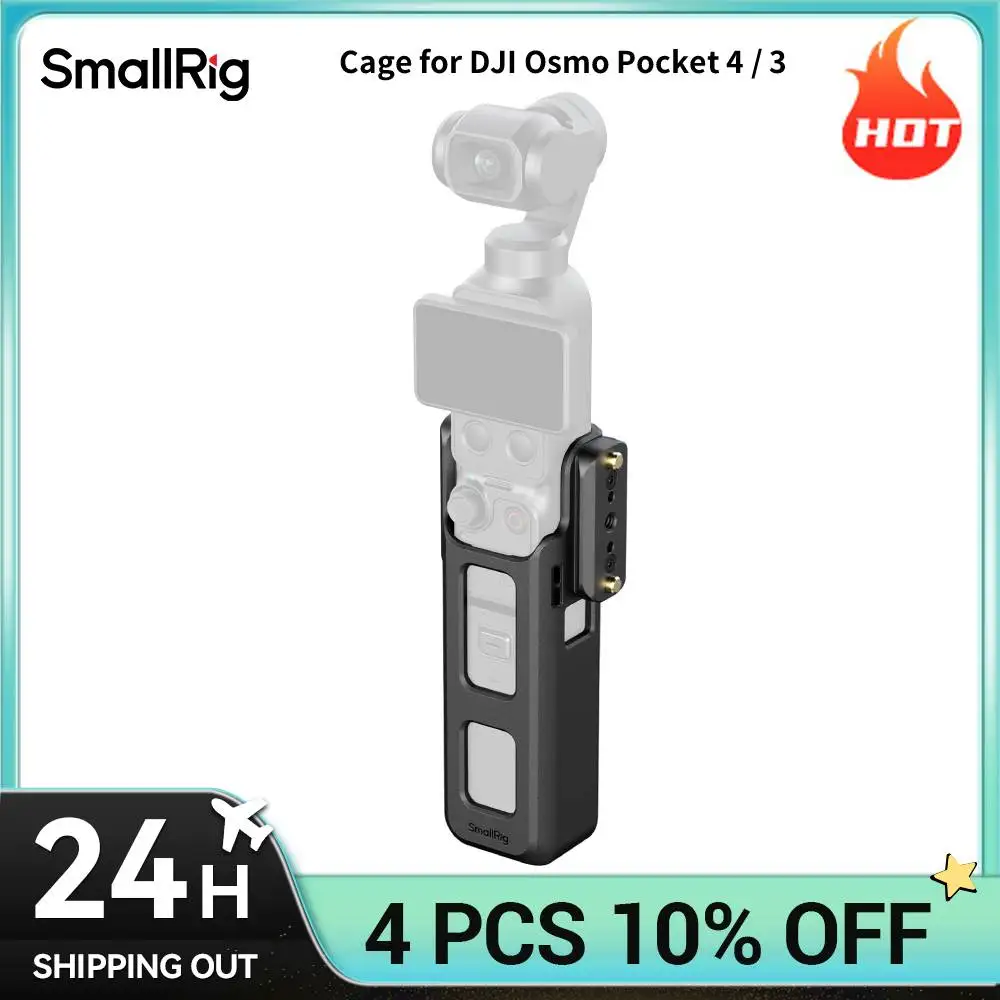 Image of SmallRig Erweiterungsadapter-Käfig für DJI Osmo Pocket 4 Pro / 4 / 3 mit Bidirektionaler Magnethalterung für Action 6 Adapter 6006