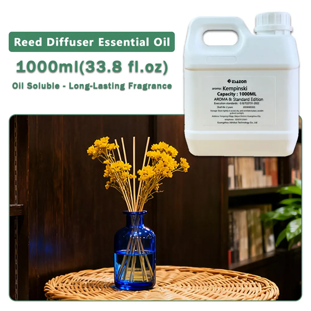 ESAEON Oily Aromatic Essential Oils - For Reed Diffusers & Flameless Aromatherapy, Kempinski/Ritz-Carlton - 1000ML (33.8 fl.oz)