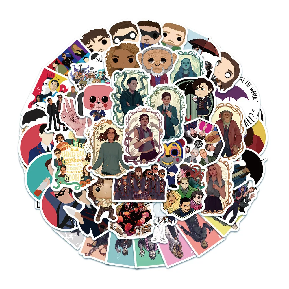 50 pièces l'académie parapluie autocollants dessin animé décalcomanies pour bricolage guitare valise Skateboard ordinateur portable téléphone décalcomanies autocollants