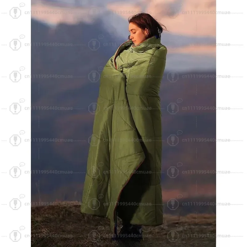 2-in-1 Travel Blanket: Plaid Warm Blanket for Office Air Conditioning & Outdoor Camping, Water-Resistant and Lightweight