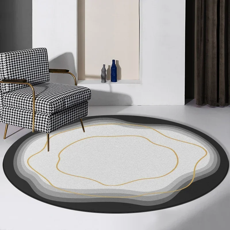 Carpet bedroom living room round wabi-Sabi light luxury minimalist study Computer dressing chair mat   irregular