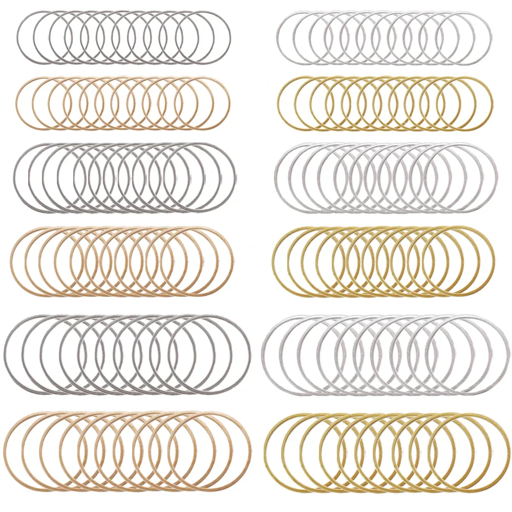 

60/120pcs Earring Making Supplies Kit Copper Circle Earring Connector Hoop Jewelry Making Finding Hoops for DIY Jewelry Designs