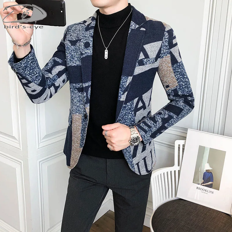 5XL New Brand Clothing Men Fashion Suit Party Coat Casual Slim Fit Jackets Buttons Suit Letter Print Painting Blazers Male 2023