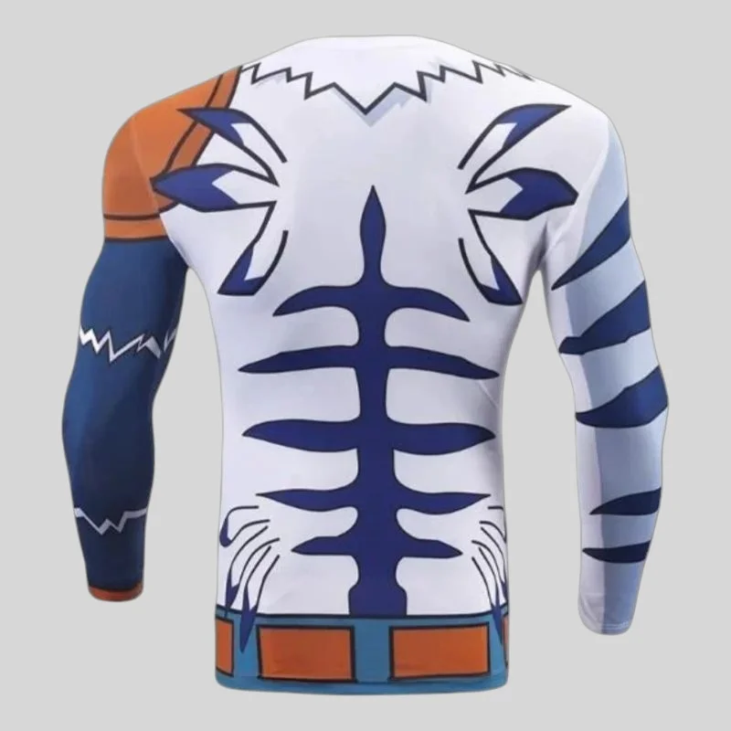 2026 Bandai Digimon 'Weregarurumon' Cosplay Costume Anime Adult Kids Long Sleeve Compression Rash Guard Dry Fit T-Shirt Summer