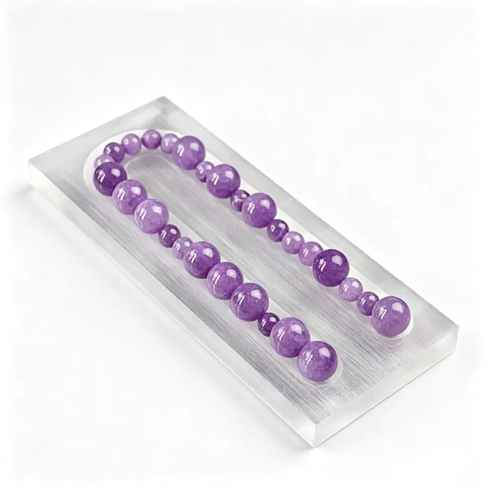 Transparent Acrylic Jewellery Bracelet Necklace Display Stand Buddhist Prayer Bead Charms,Storage Case Pearl Bead Display Tray