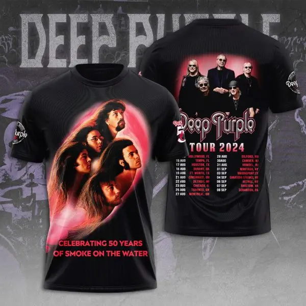 Rock Band Deep Purple T-Shirts 3D Print Men Women Hip-hop Round Neck Short Sleeve T Shirt Tops Harajuku Tees Street Man Clothing