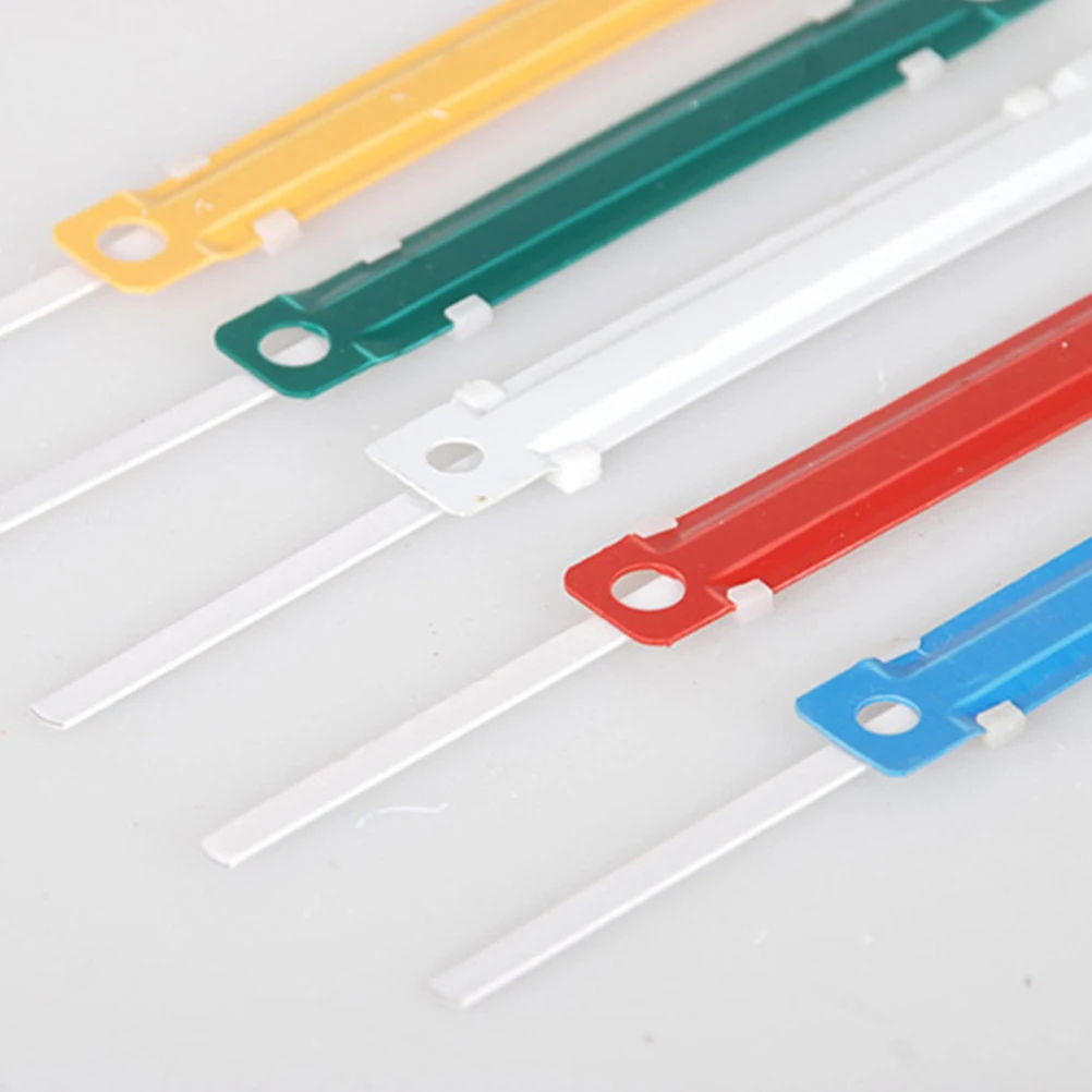 100pcs Plastic Binding Clips Waterproof File Folders Document ganizer Stationery Storage Supplies Two Hole Fasteners