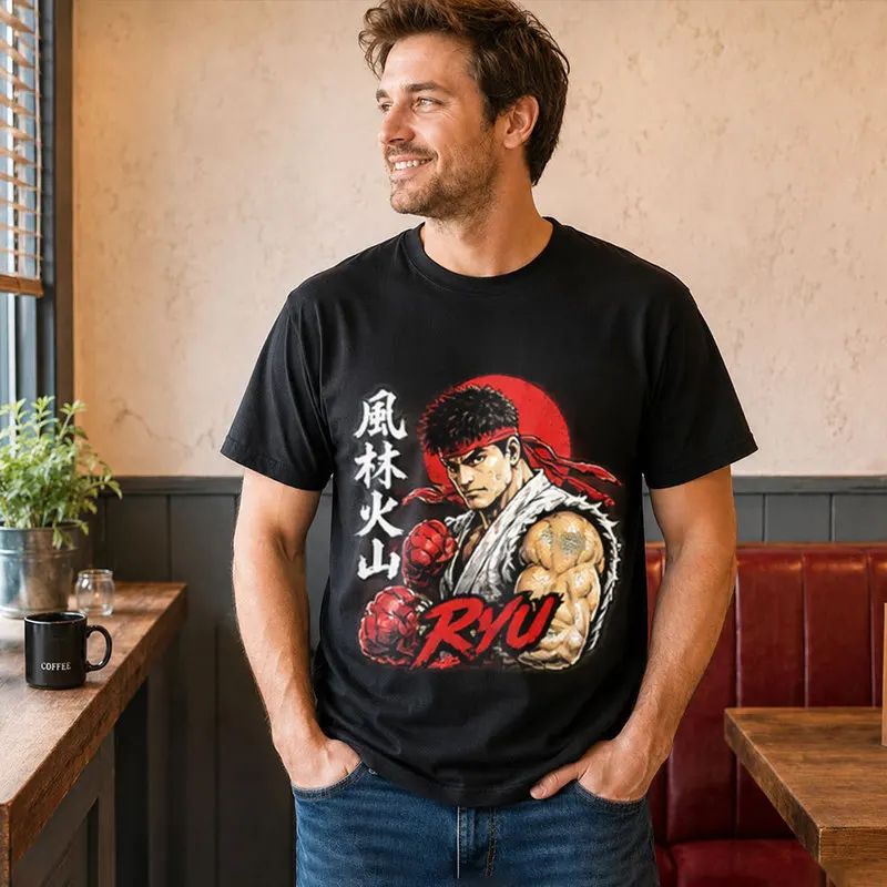 Street Fighter Graphic T-shitr Gift for Gamer Retro Arcade Fighting Game Classic Tee 0813 Hadouken World Warriors Unisex Top