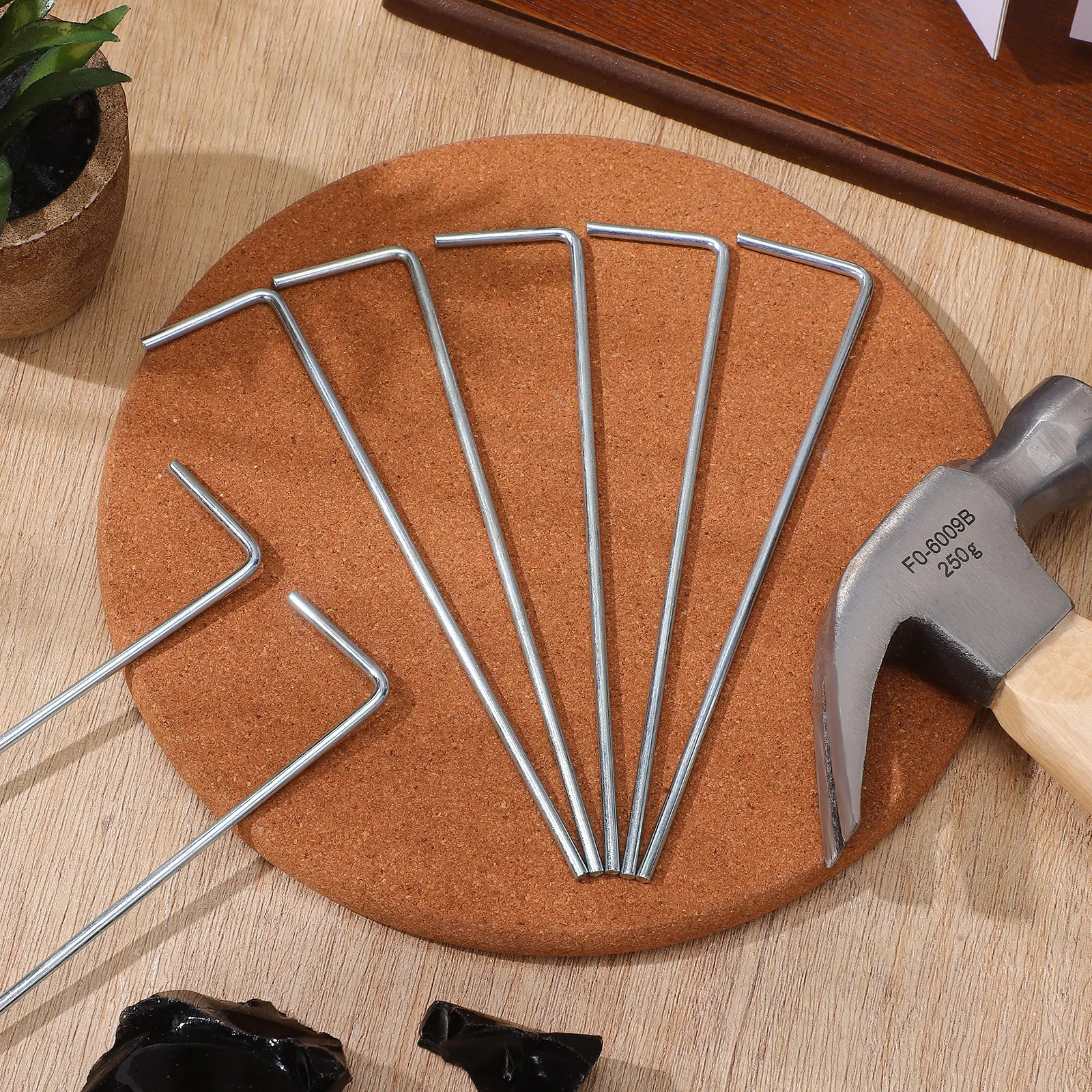 32Pcs Tent Stakes Iron Tent Pegs L Shaped Hook Nails Ground Fixing Camping Canopy Garden Stakes L Shape Ground Nails