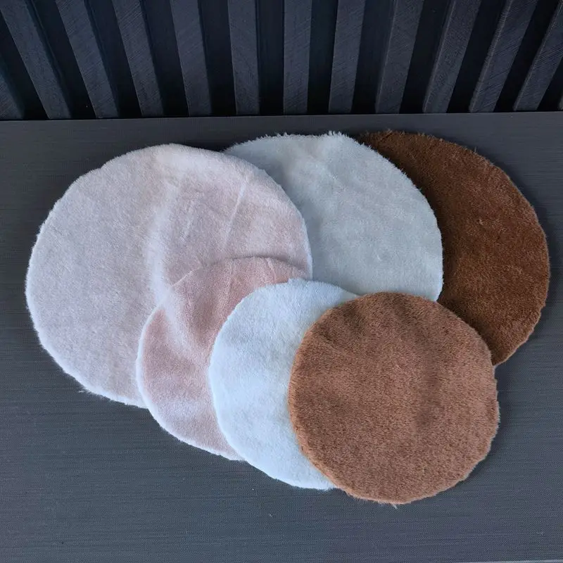 5 قطع 1:12 سجادة قطيفة مصغرة - إكسسوارات بيت الدمى ذاتية الصنع أثاث واقعي ديكور صور دعامة للعب التظاهري #4