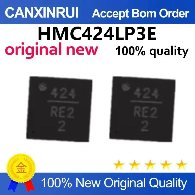 （5pcs-100pcs）Original genuine HMC424LP3E HMC424LP3ETR silk screen 424 patch QFN16 RF amplifier chip