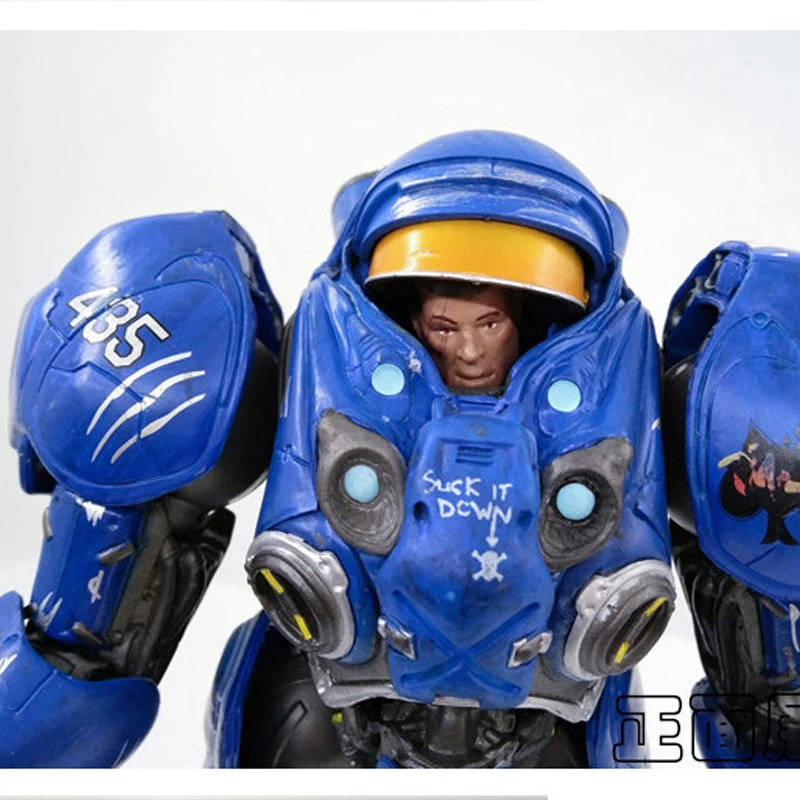 Novo starcraft 2 modelo artesanal terran machine gunman tekis finley boneca de brinquedo com boneca móvel modelo ornamentos presente aniversário