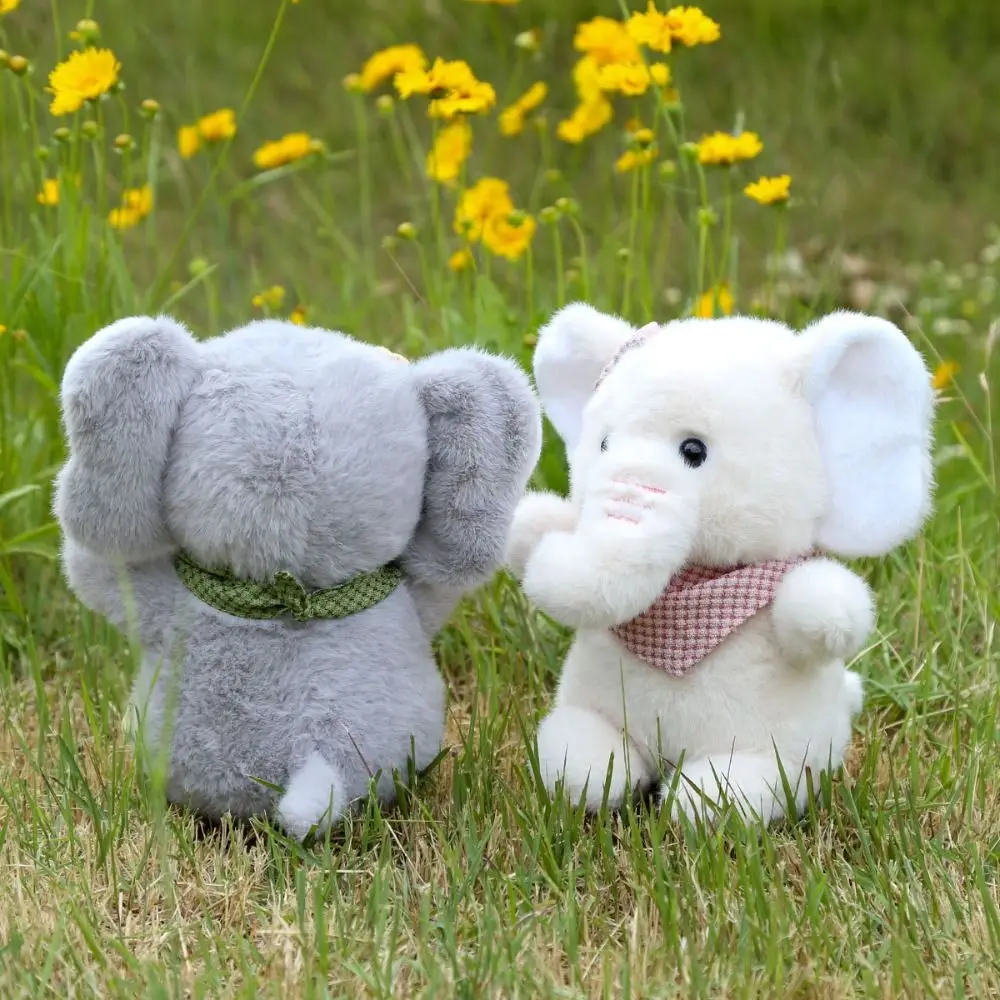 

PP Cotton Elephant Plush Doll Scarf Big Ear Hugging Plush Toy Soft Fluffy Stuffed Elephant Toy Birthday Parties